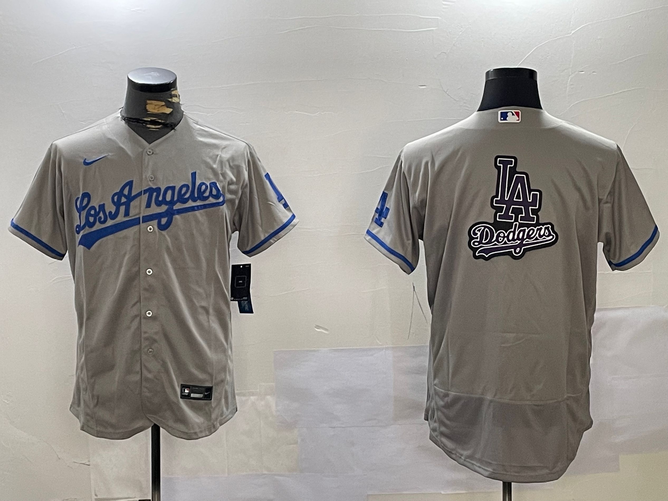 Men Los Angeles Dodgers Blank Grey Elite 2024 Nike MLB Jersey style 12166->los angeles dodgers->MLB Jersey